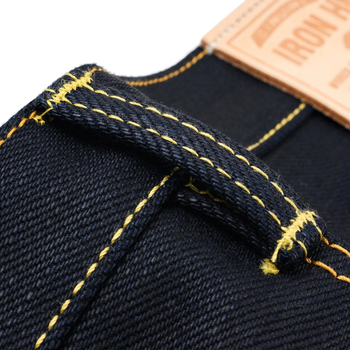 IH-666-XHSib 25oz Selvedge Denim Slim Straight Cut Jeans - Indigo/Black