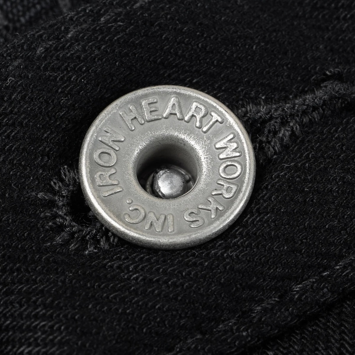 IH-777S-142bb 14oz Selvedge Denim Slim Tapered Cut Jeans - Black/Black