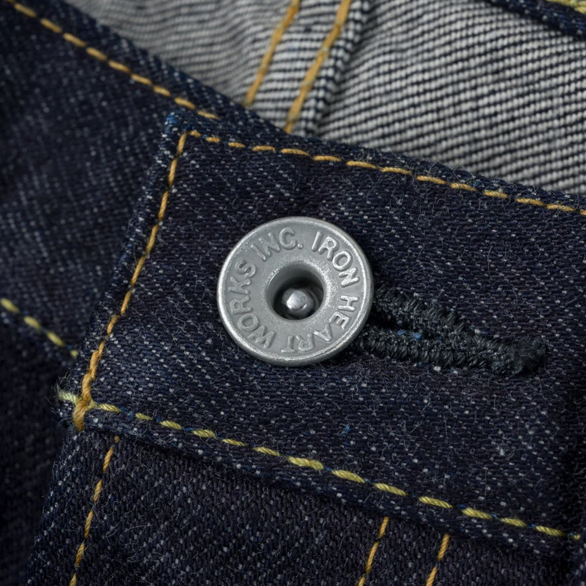 IH-888S-142 14oz Selvedge Denim Medium/High Rise Tapered Cut Jeans - Indigo