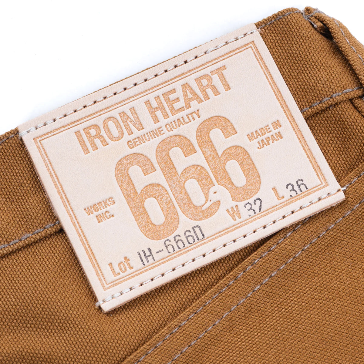 IH-666D 17oz Duck Slim Straight Cut Jeans - Brown