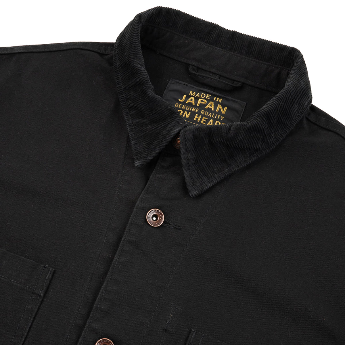 IHJ-148-BLK 10oz Kurashikizome® Organic Cotton Duck Chore Jacket - Black