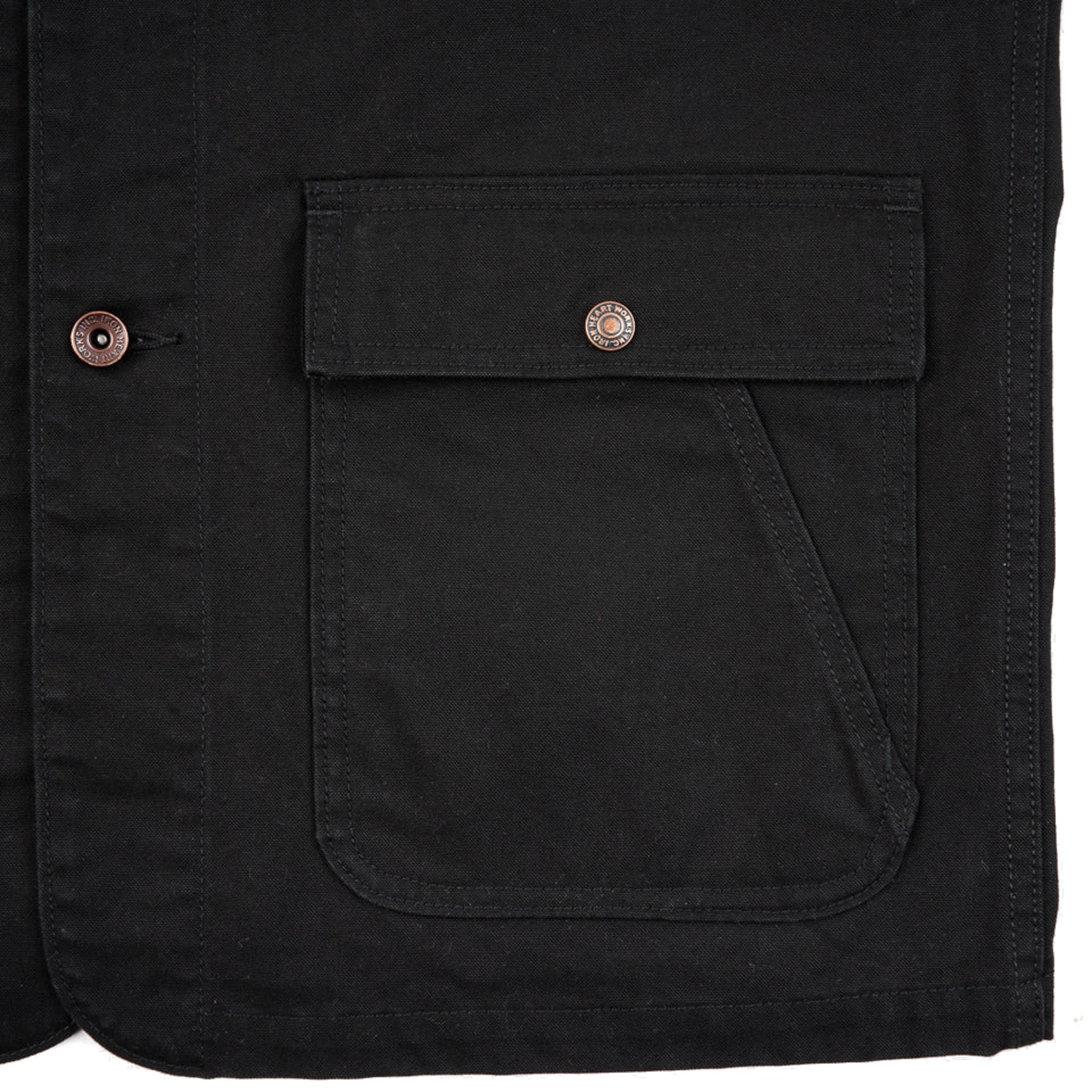 IHJ-148-BLK 10oz Kurashikizome® Organic Cotton Duck Chore Jacket - Black