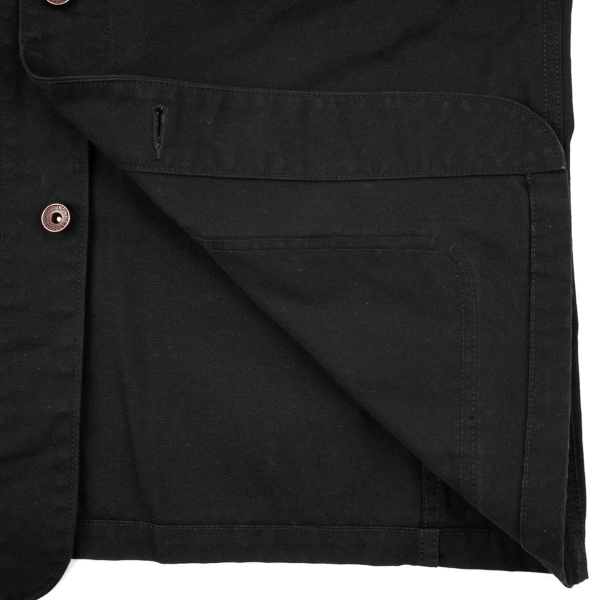IHJ-148-BLK 10oz Kurashikizome® Organic Cotton Duck Chore Jacket - Black