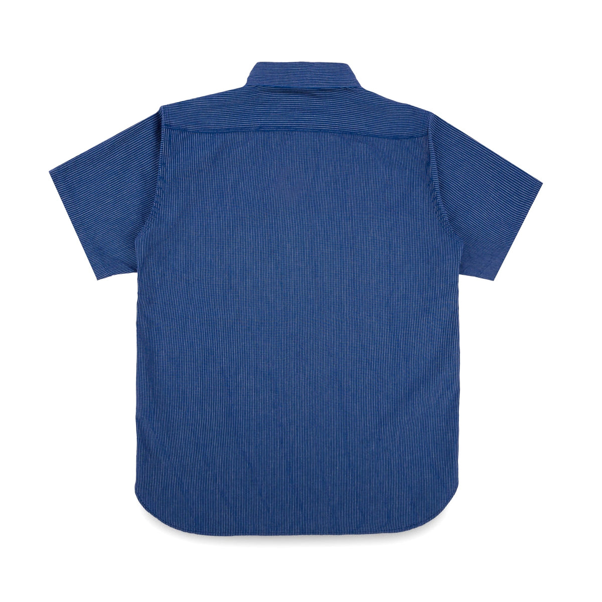 IHSH-420-PIN 5oz Selvedge Ox Cloth Short Sleeved Work Shirt - Pinstripe