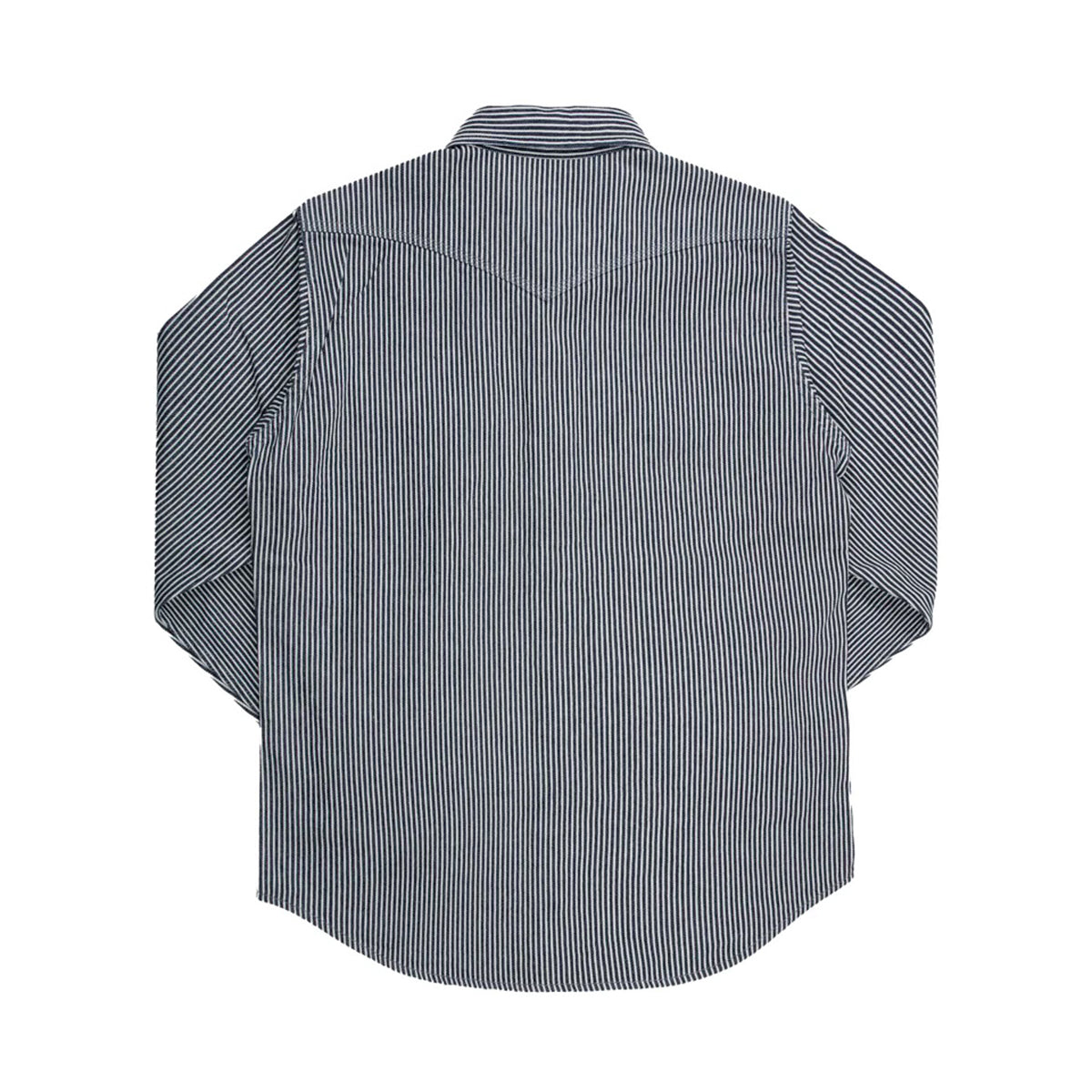 IHSH-421-IND 12oz Hickory Stripe CPO Shirt - Indigo