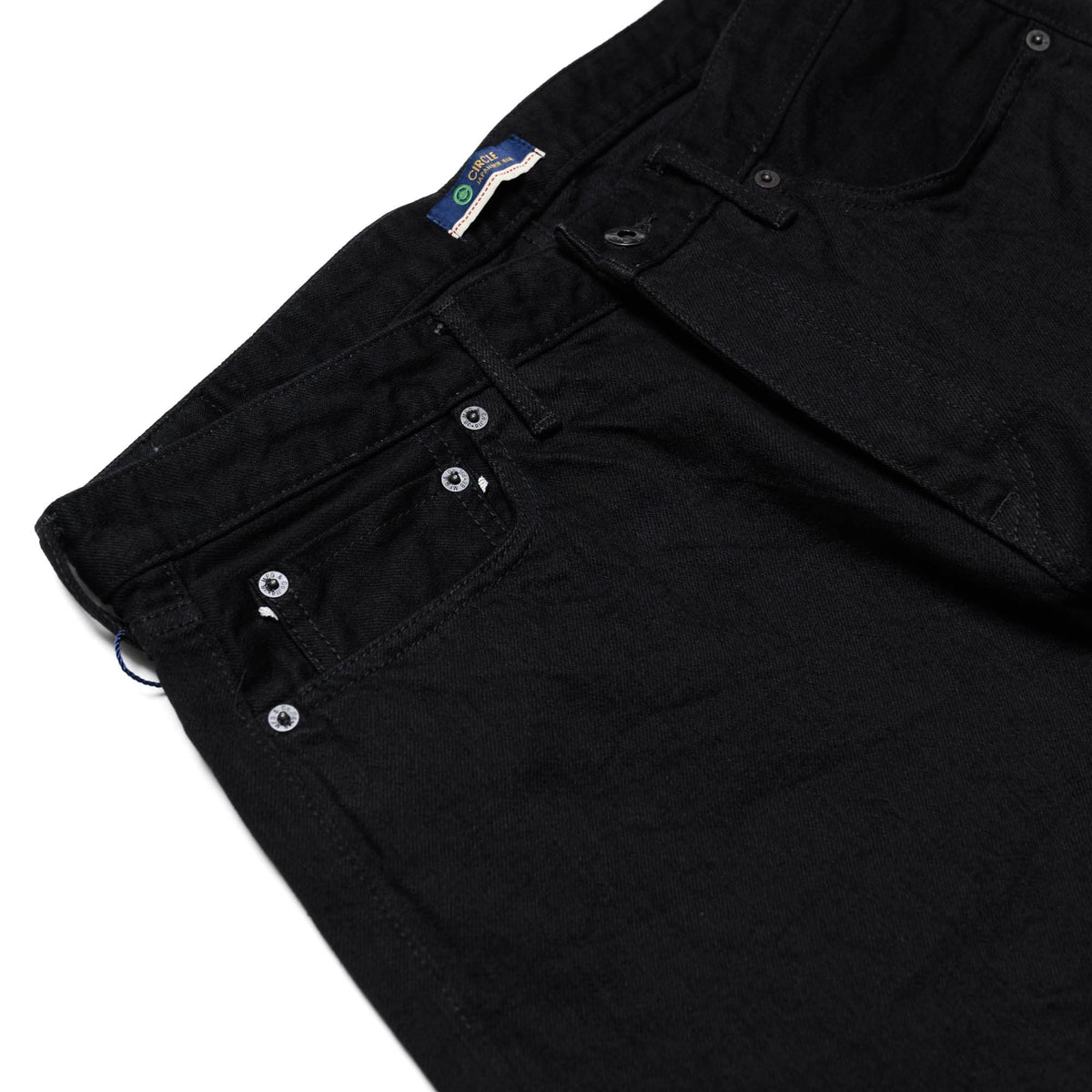 J214 14oz Black Tapered Selvedge Jeans