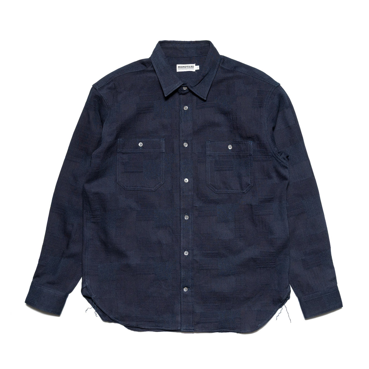 MXLS1026 Work Shirt Jacquard Indigo Patchwork