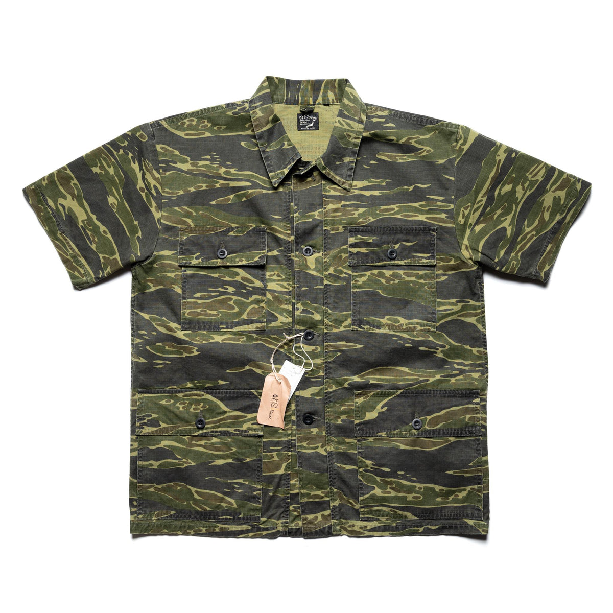 Utility Short Sleeve Shirt Jacket - Tiger Camo