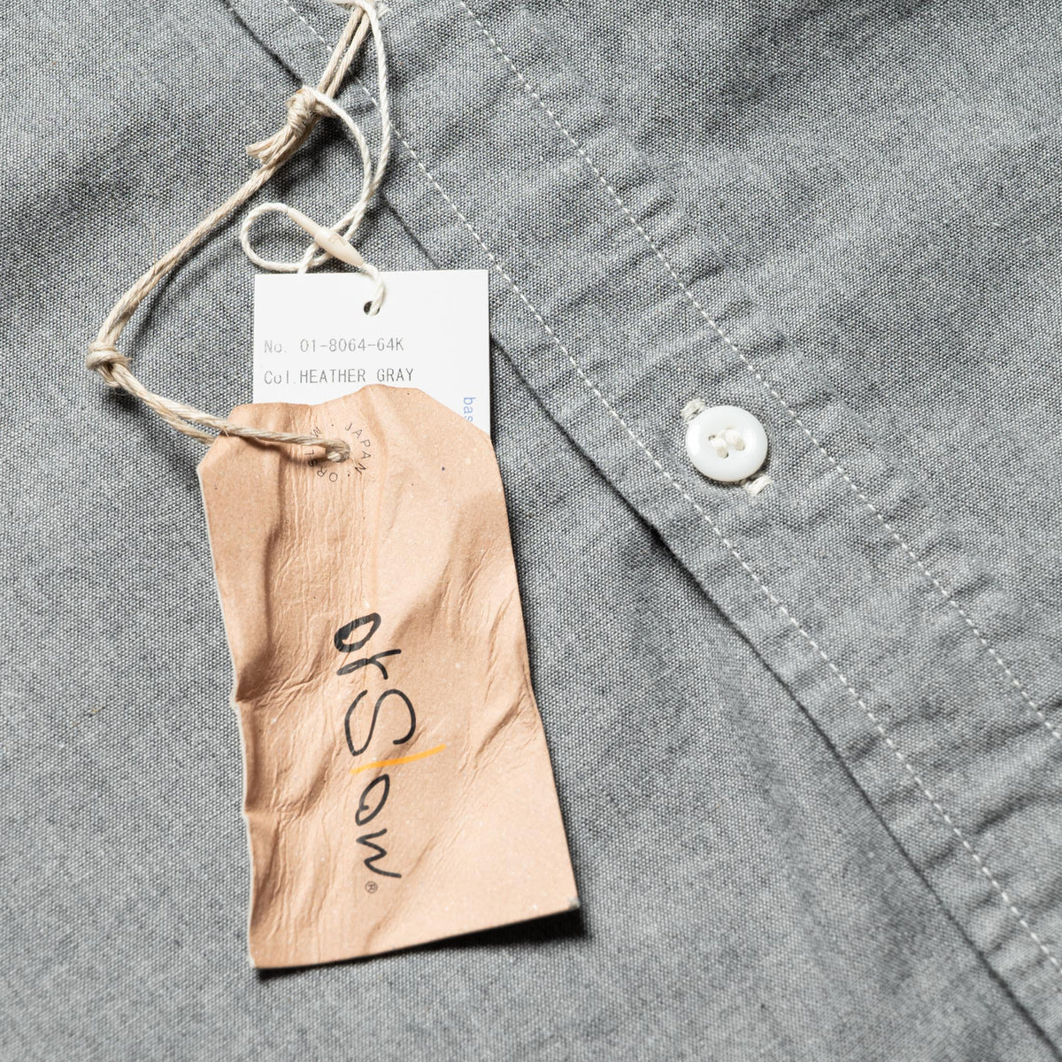 Original Check Work Shirt With Flap Pocket - Gray