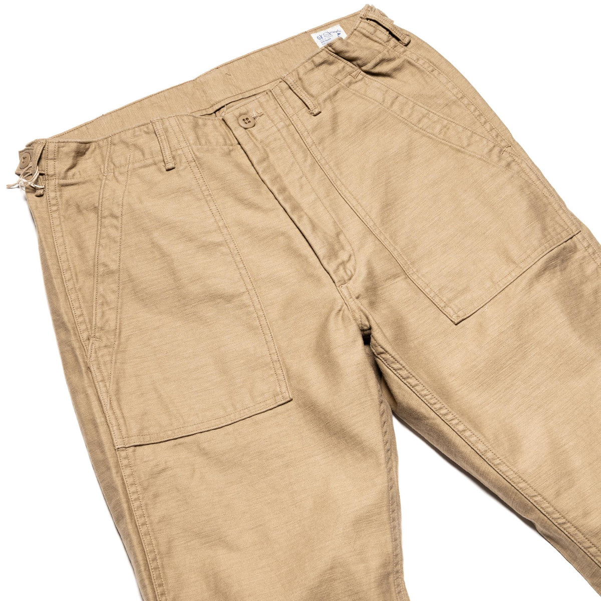 Slim Fit Fatigue Pants - Sand Beige