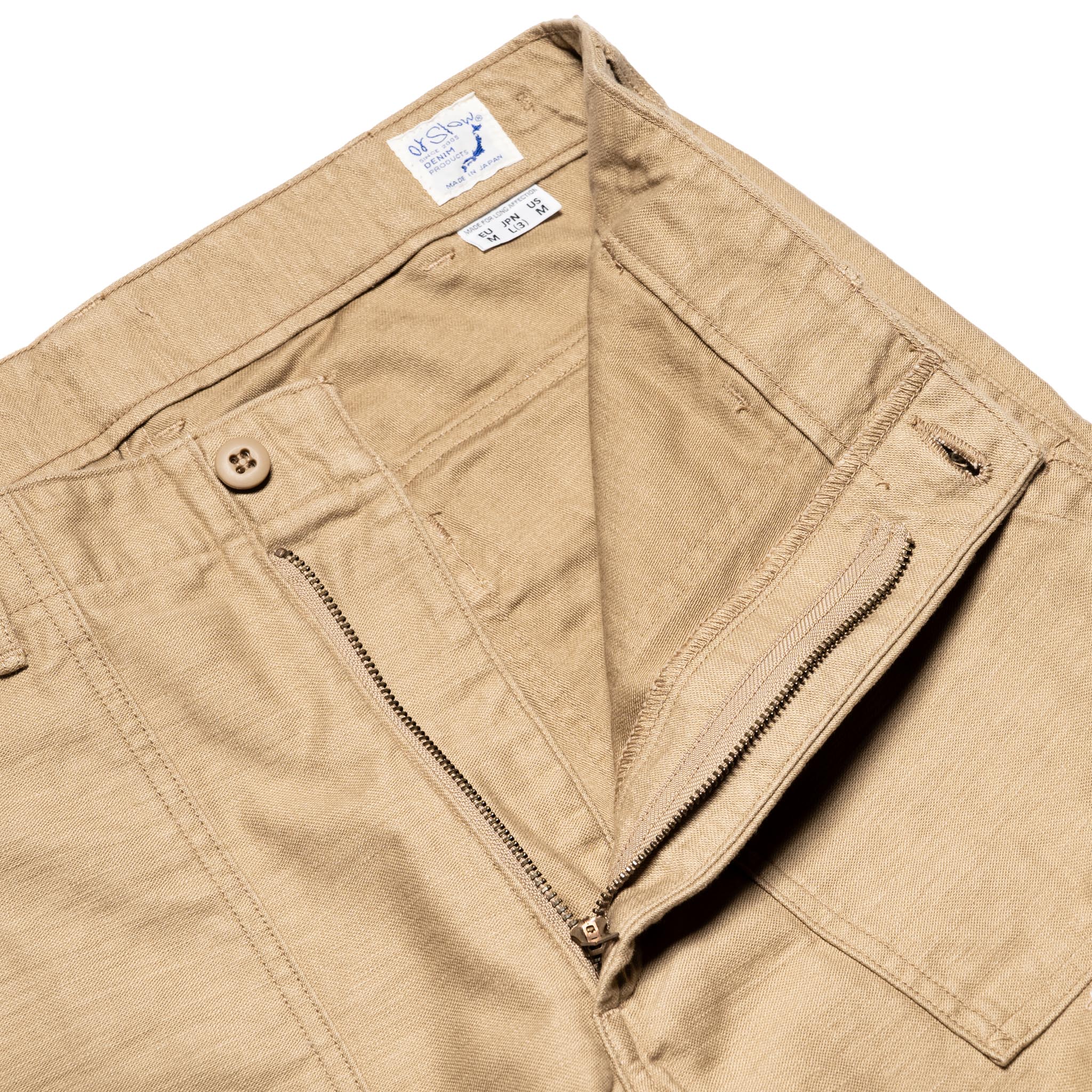 Slim Fit Fatigue Pants - Sand Beige