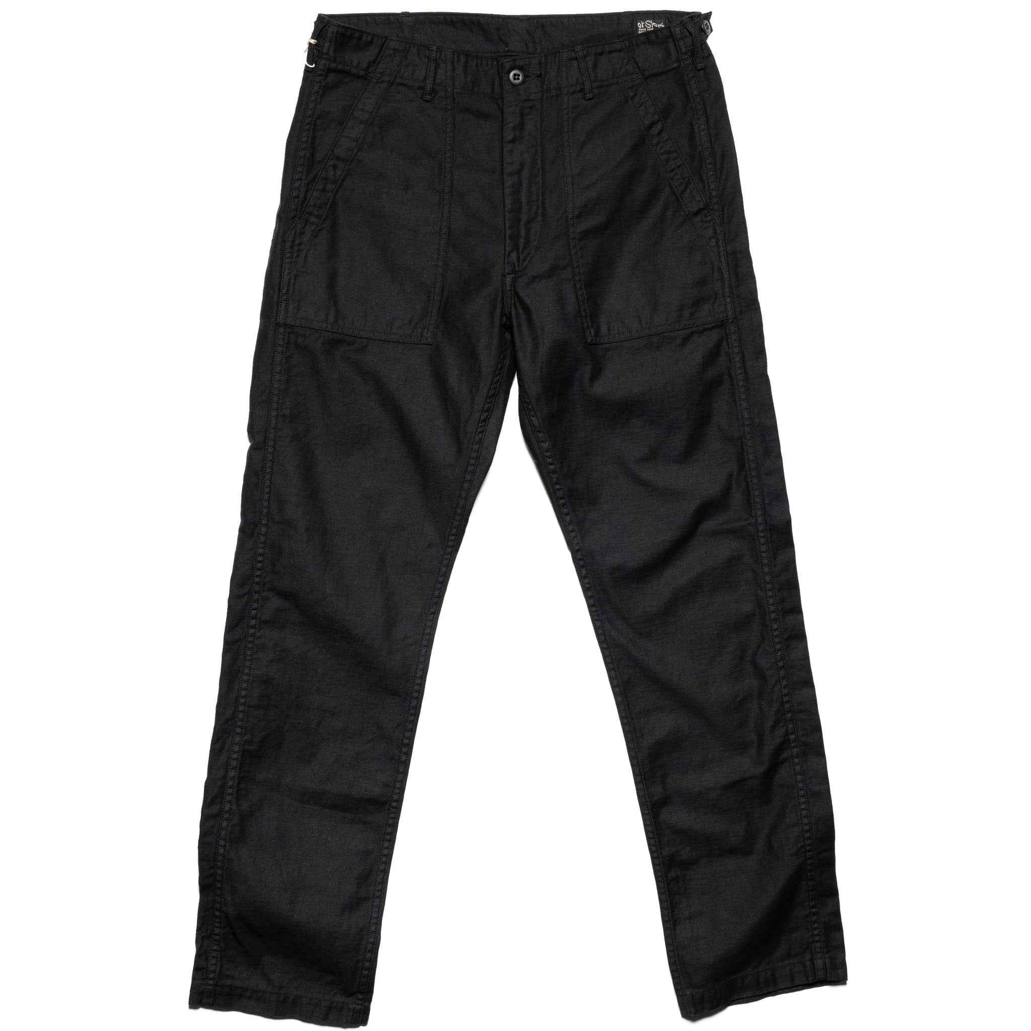 Slim Fit Fatigue Pants - Black
