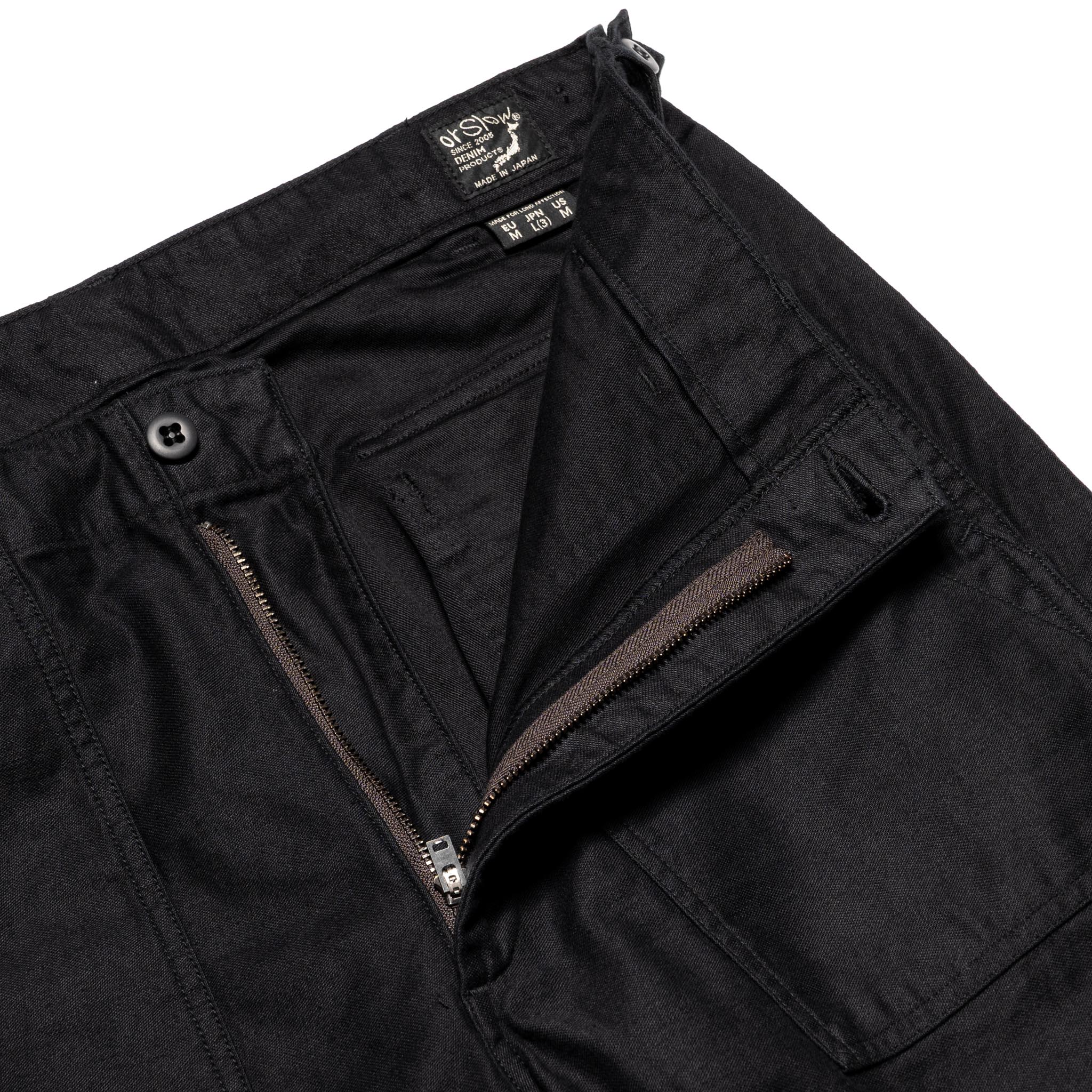 Slim Fit Fatigue Pants - Black