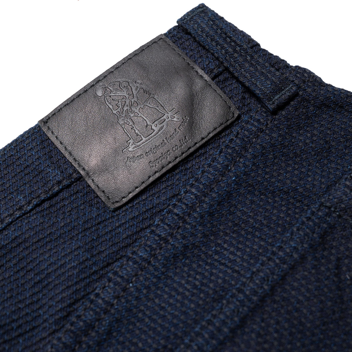 1178-ID Sashiko 5 Pocket Pants Regular Fit - Indigo x Black