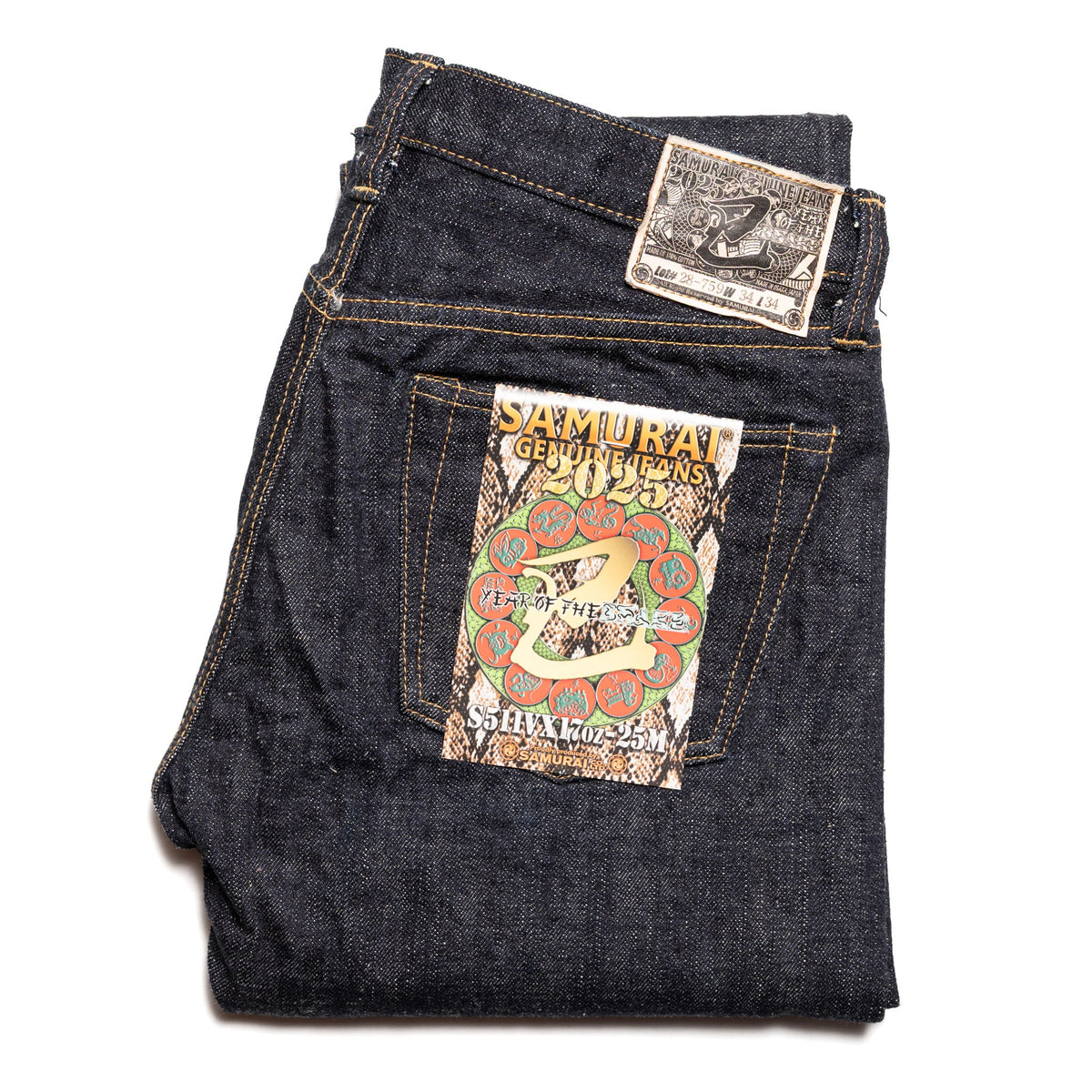 S511VX17oz-25M Year of the Snake 17oz Slim Tapered Selvedge Denim