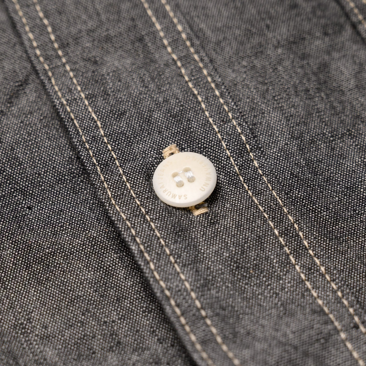 SJCBS25W Selvedge Chambray Work Shirt - Black