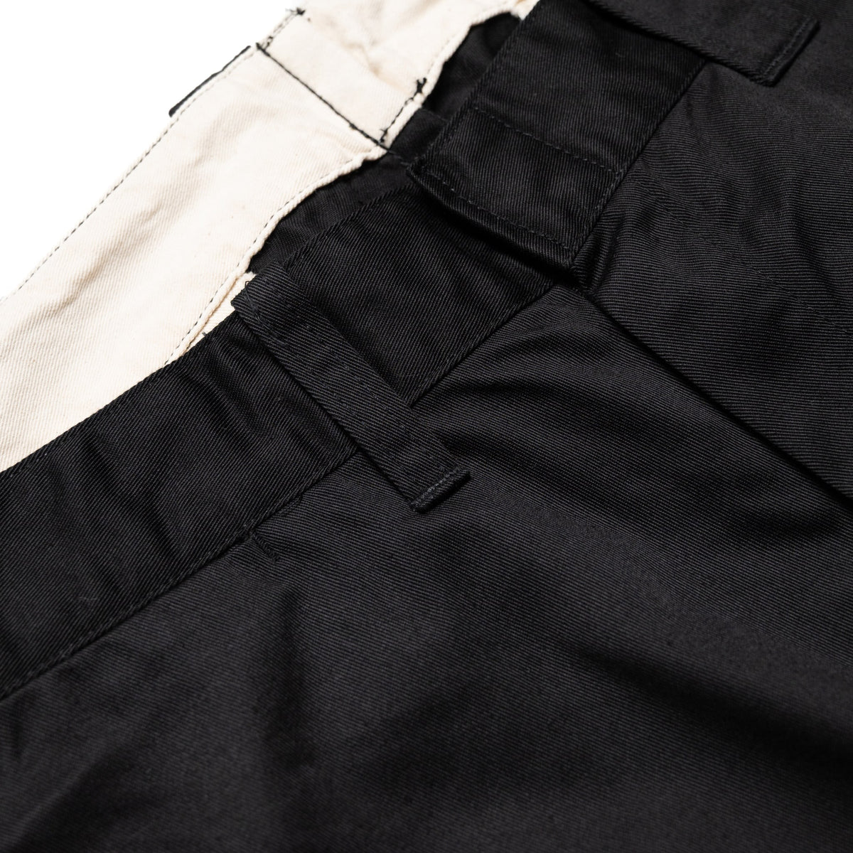 SWC500WP-CE T/C Twill Trousers - Mid Rise Slim Straight - Black