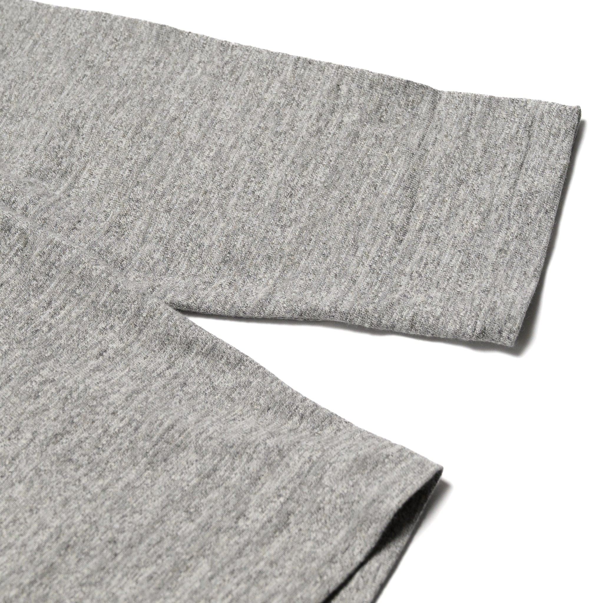5907 Long Sleeve Henley - Heather Grey