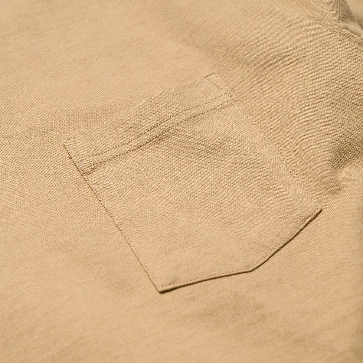 WV68849 Heavyweight Long Sleeve Pocket T-Shirt Beige