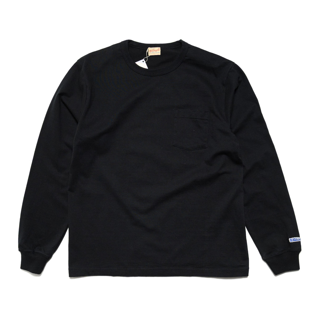 WV68849 Heavyweight Long Sleeve Pocket T-Shirt Black