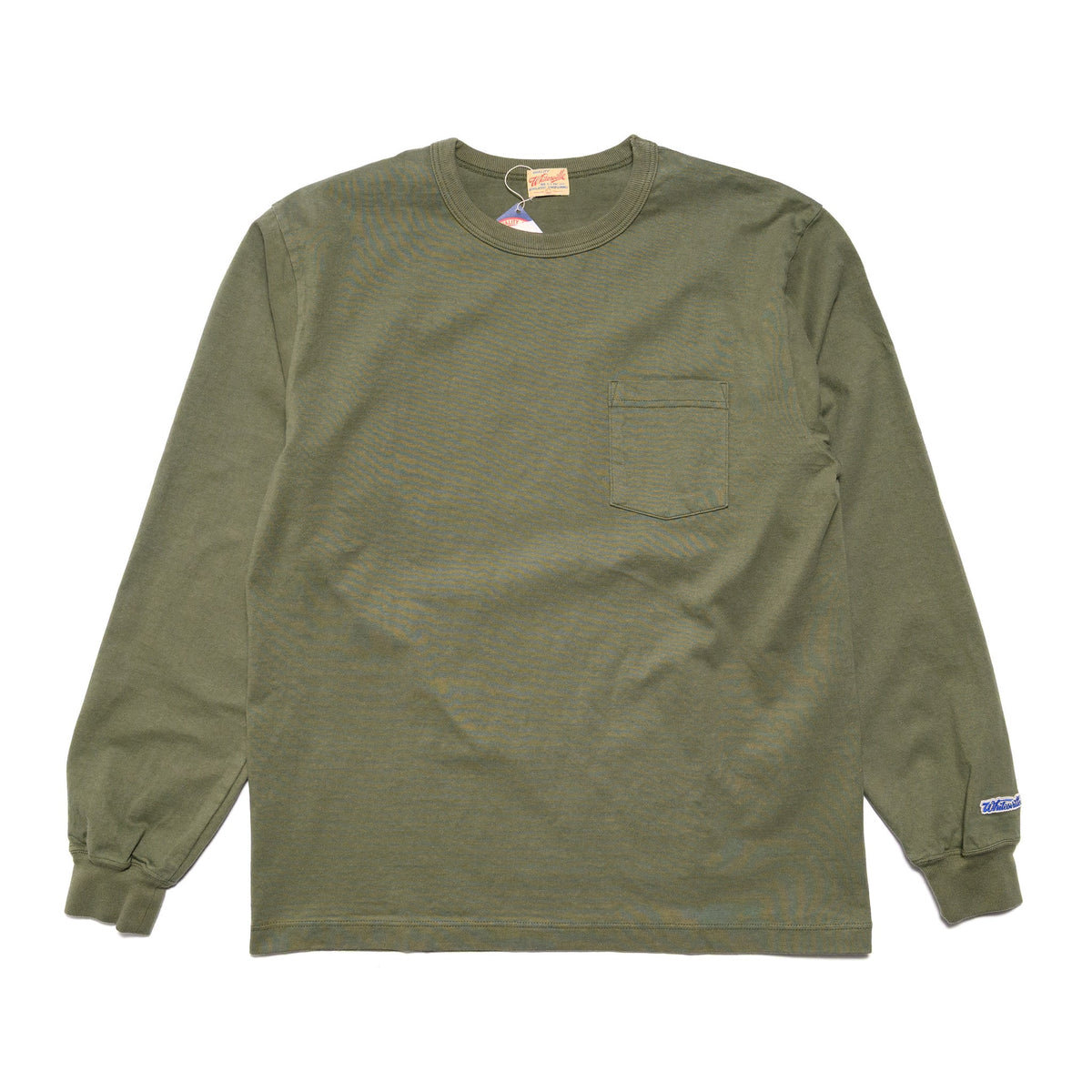 WV68849 Heavyweight Long Sleeve Pocket T-Shirt Olive