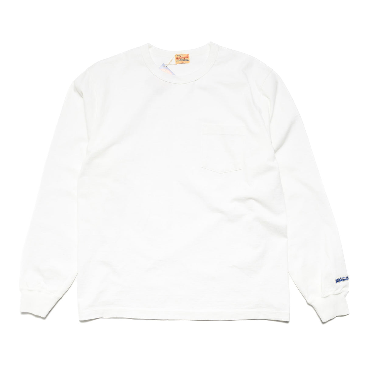 WV68849 Heavyweight Long Sleeve Pocket T-Shirt White