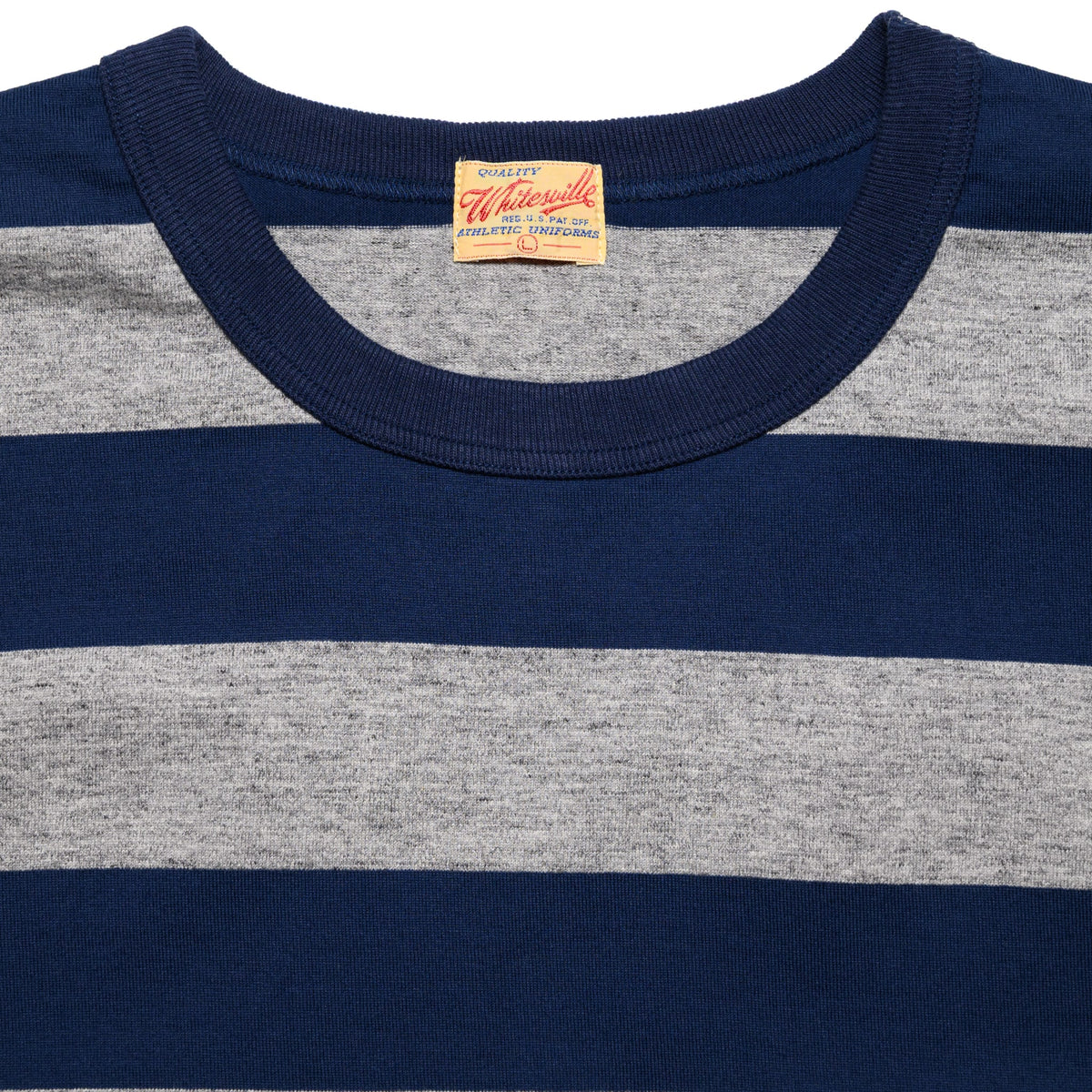 WV79147 Border T-Shirt Heather Grey/Navy