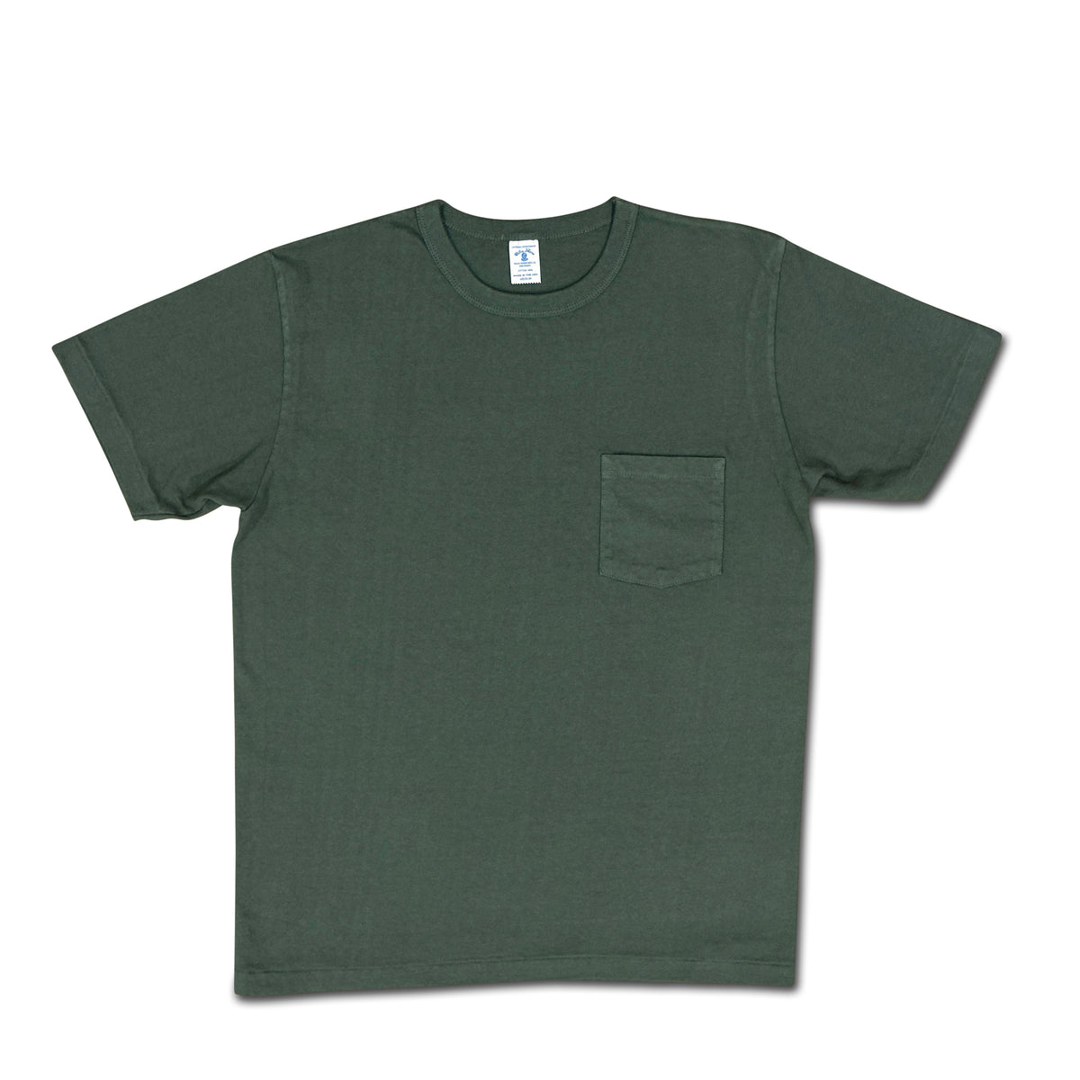 14/1 Pigment Dyed Pocket T-Shirt - Fatigue Green
