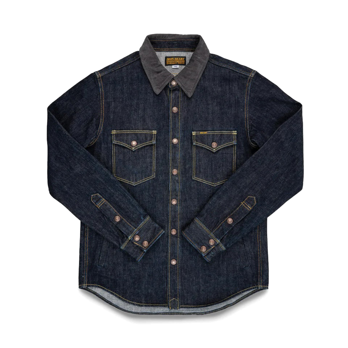 IHSH-427-IND 16oz Selvedge Denim CPO Shirt - Indigo