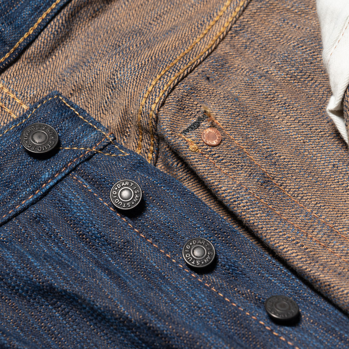 D1905S "Awa Sho-ai Kakishibu" 15oz Natural Indigo Kakishibu Selvedge Denim Regular Straight