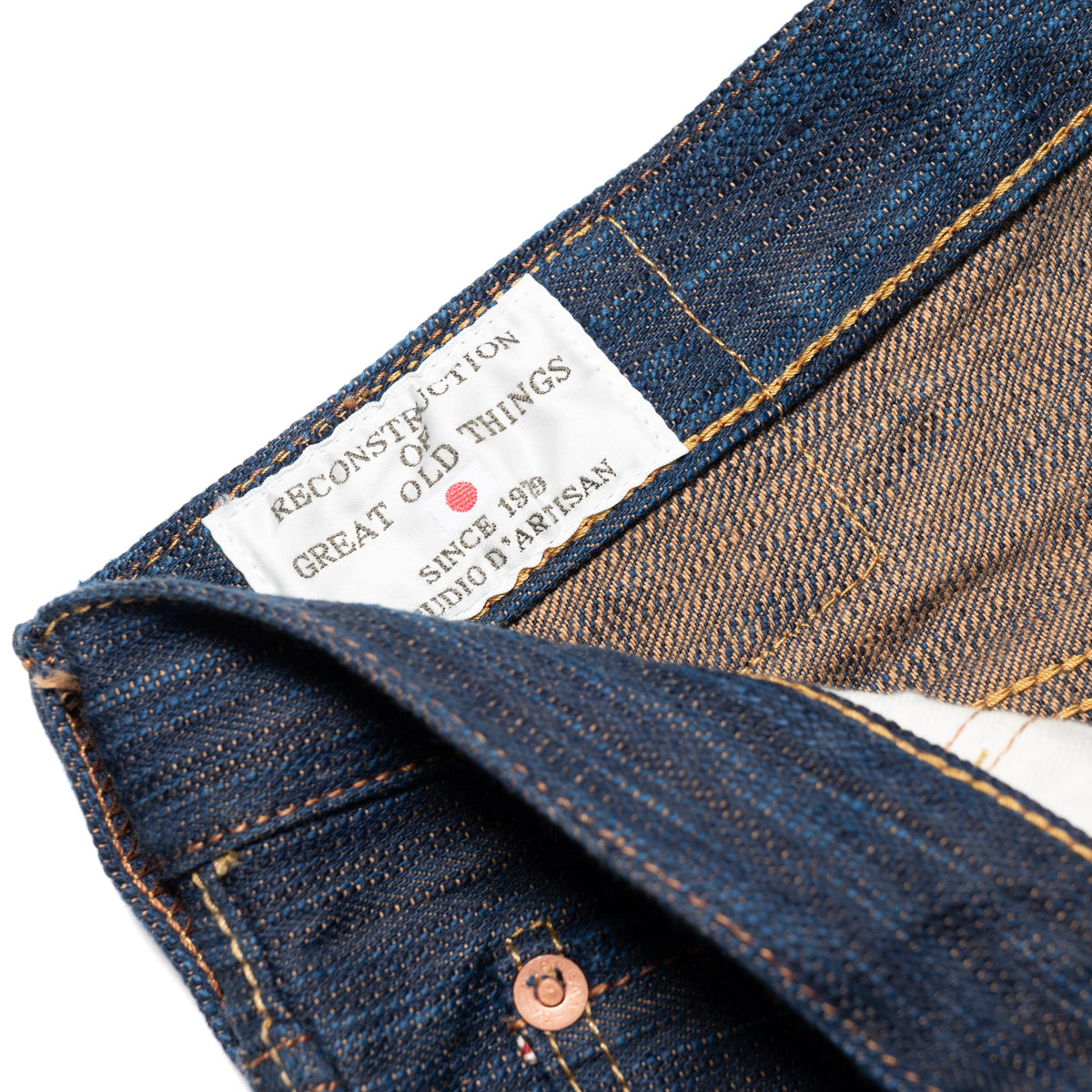 D1905S "Awa Sho-ai Kakishibu" 15oz Natural Indigo Kakishibu Selvedge Denim Regular Straight