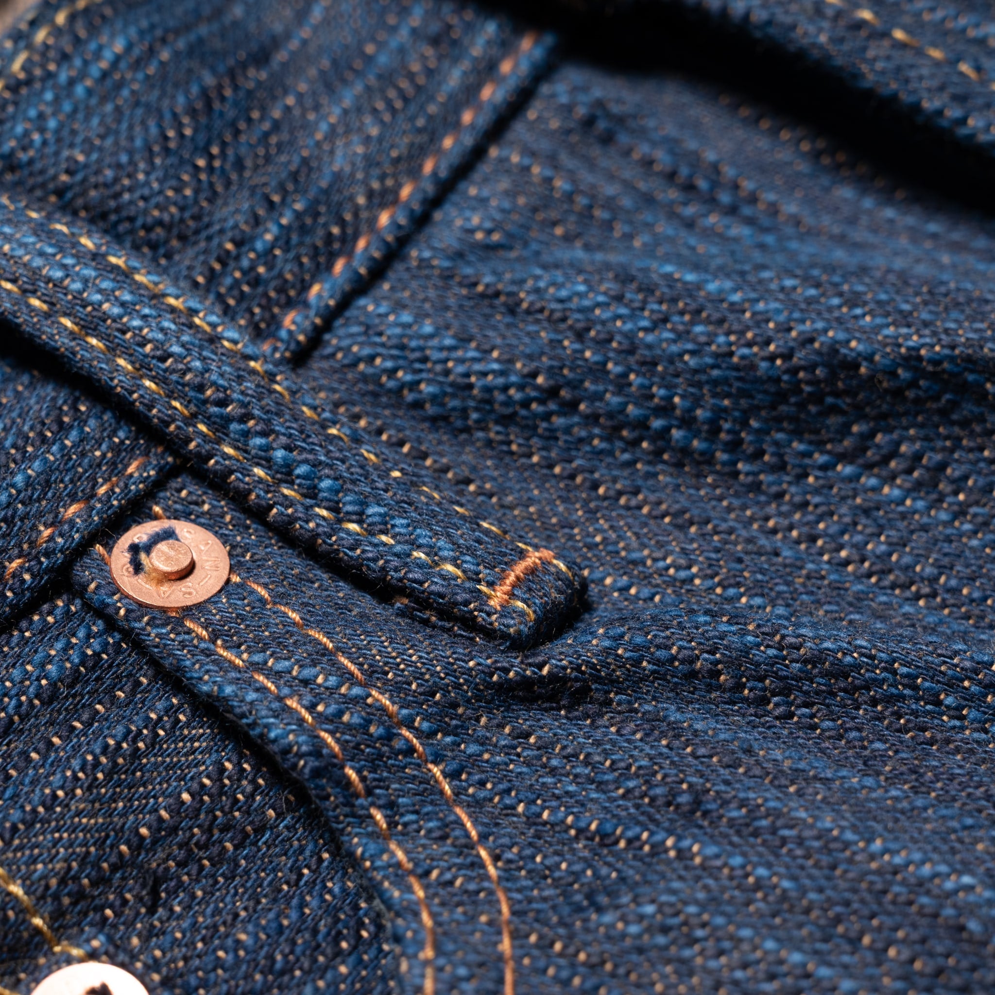 D1905S "Awa Sho-ai Kakishibu" 15oz Natural Indigo Kakishibu Selvedge Denim Regular Straight