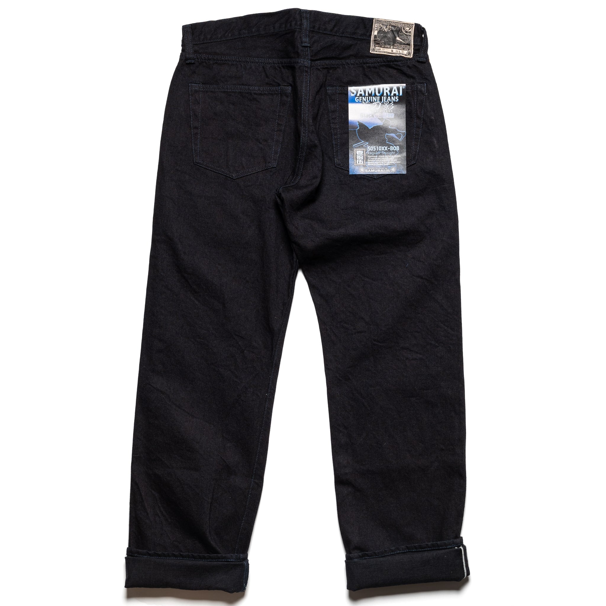 S0510XX-BOB Aoki Tachikage 15oz Selvedge Denim Black On Blue Regular Straight
