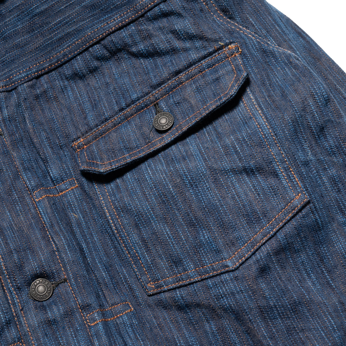D4615 "Awa Sho-ai Kakishibu" 15oz Natural Indigo Kakishibu Selvedge Denim Type 2 Jacket