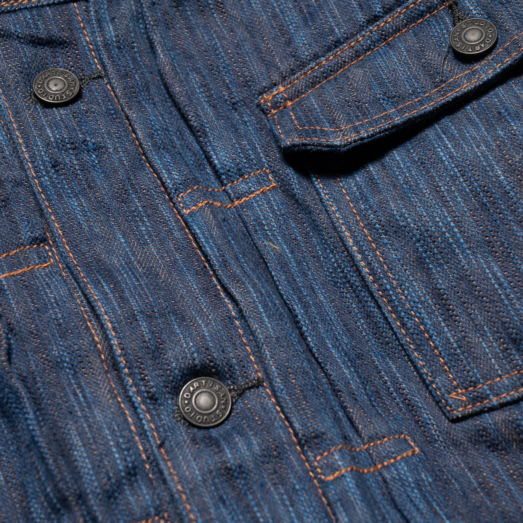 D4615 "Awa Sho-ai Kakishibu" 15oz Natural Indigo Kakishibu Selvedge Denim Type 2 Jacket