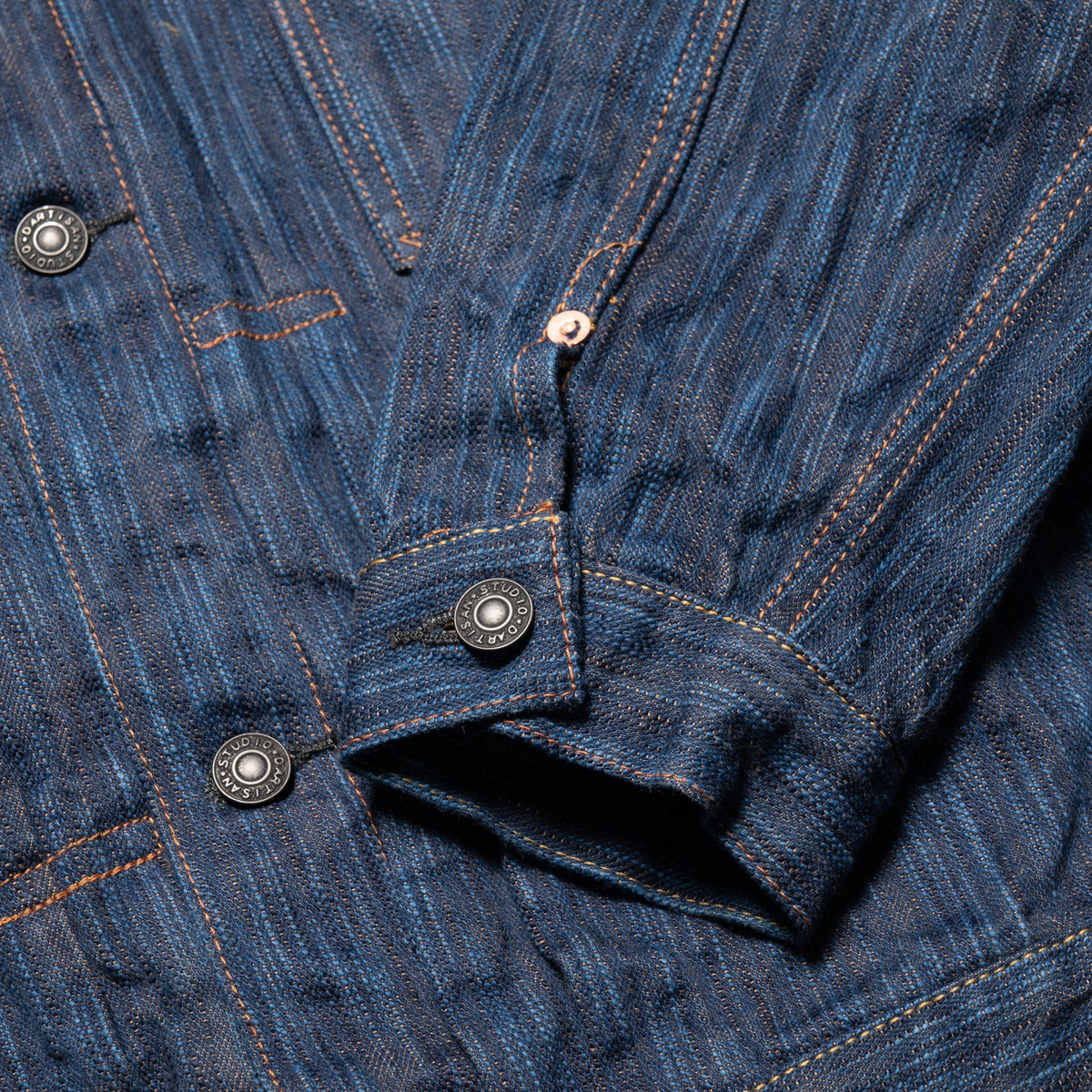 D4615 "Awa Sho-ai Kakishibu" 15oz Natural Indigo Kakishibu Selvedge Denim Type 2 Jacket
