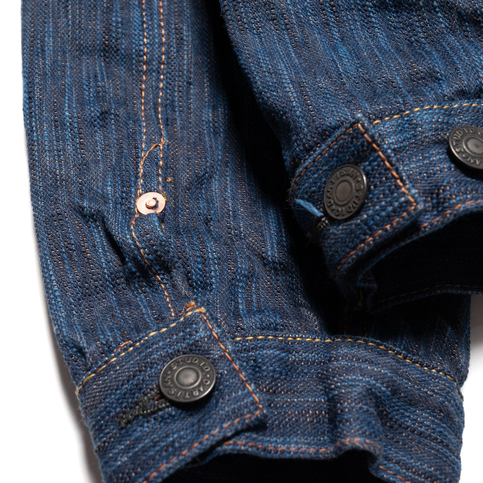 D4615 "Awa Sho-ai Kakishibu" 15oz Natural Indigo Kakishibu Selvedge Denim Type 2 Jacket