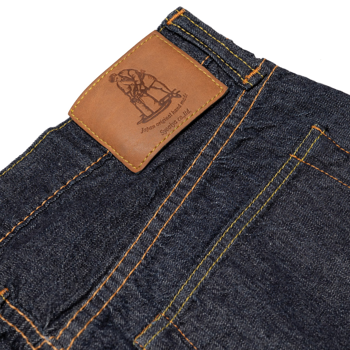 1182-019 10oz Selvedge Denim Relaxed Tapered - Indigo x Natural White