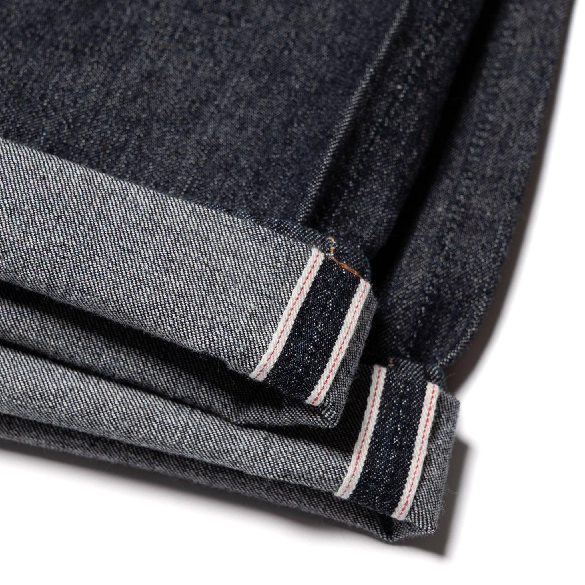 1182-019 10oz Selvedge Denim Relaxed Tapered - Indigo x Natural White