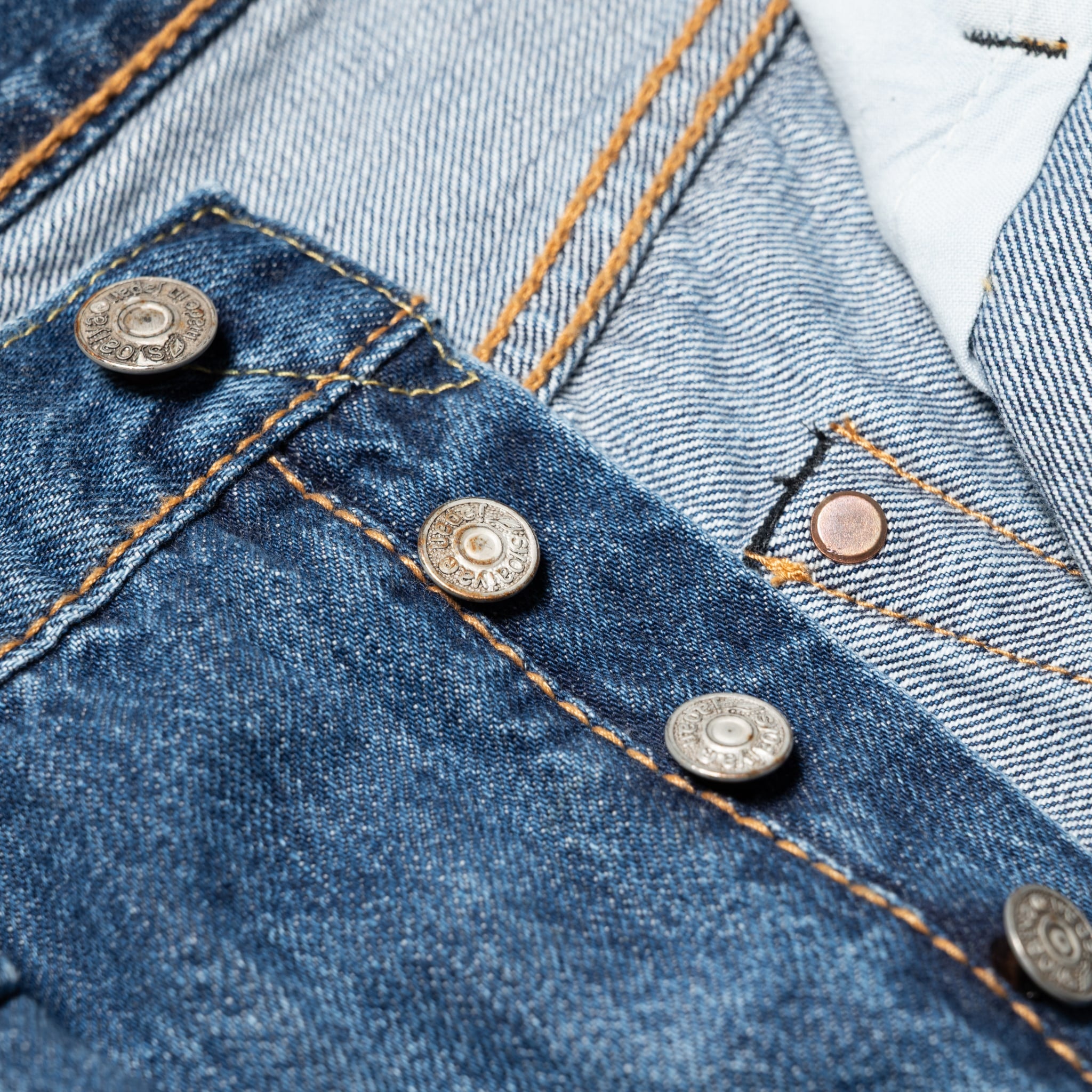 USED-003-ID Regular Straight 14oz Selvedge Denim - Used Wash