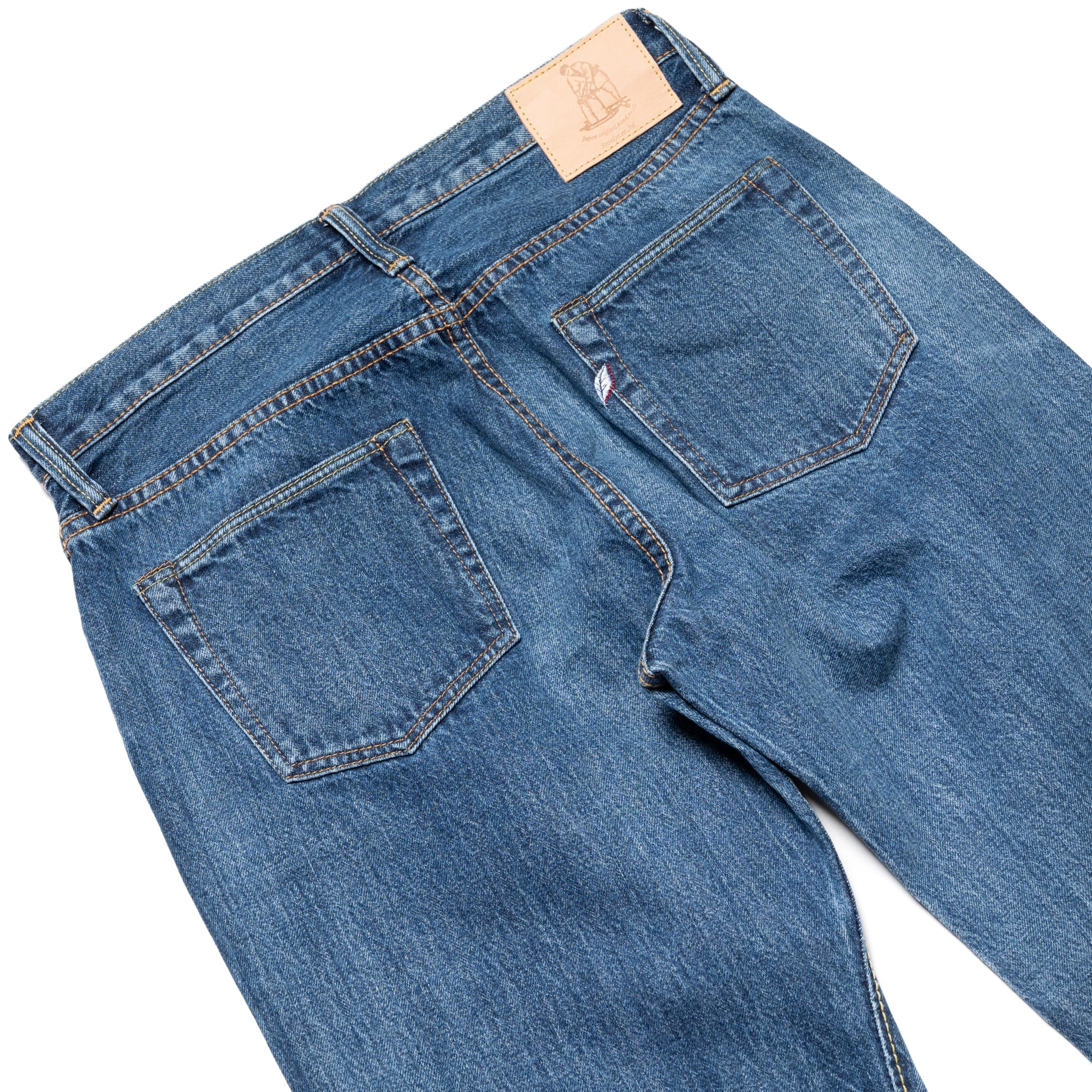 USED-003-ID Regular Straight 14oz Selvedge Denim - Used Wash