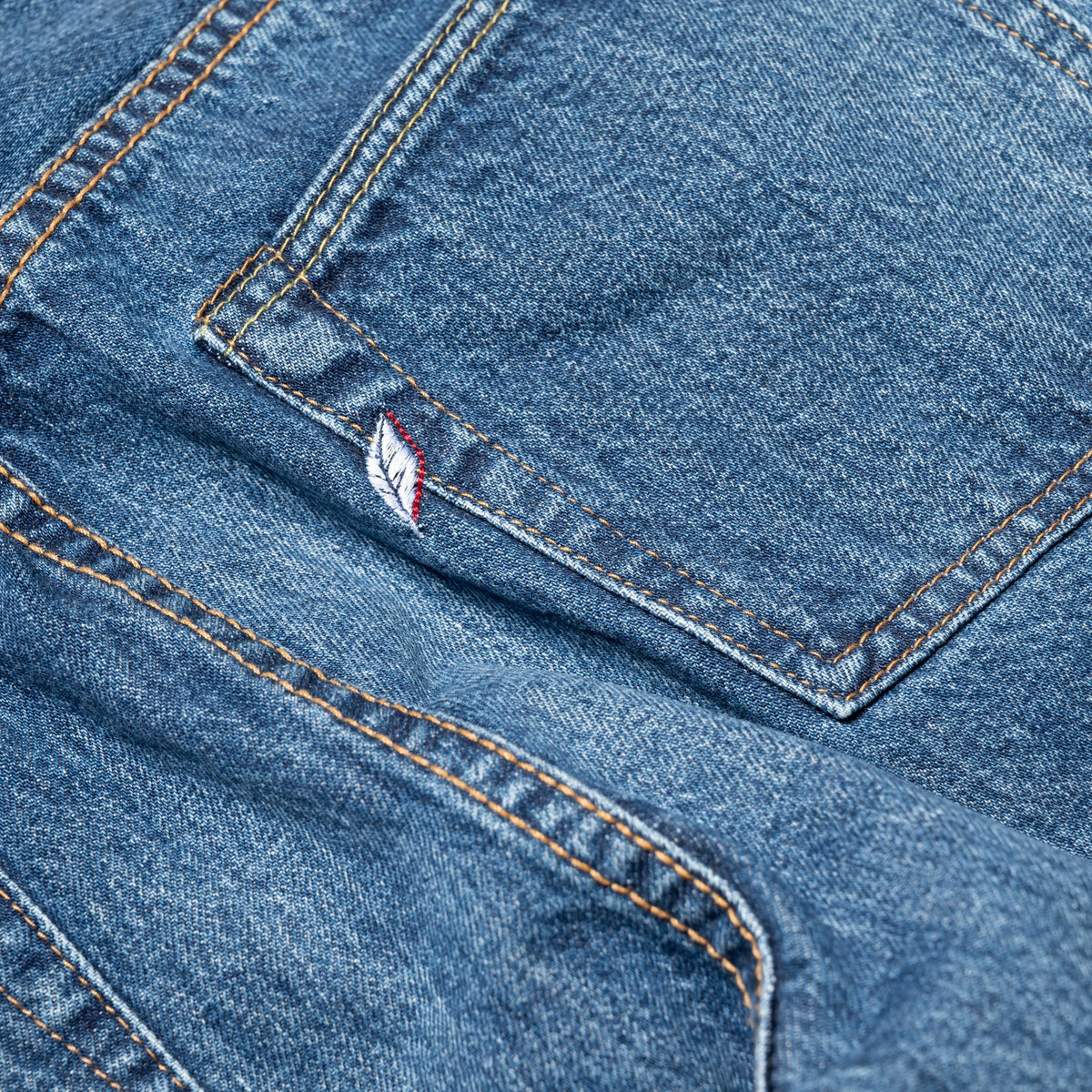 USED-003-ID Regular Straight 14oz Selvedge Denim - Used Wash