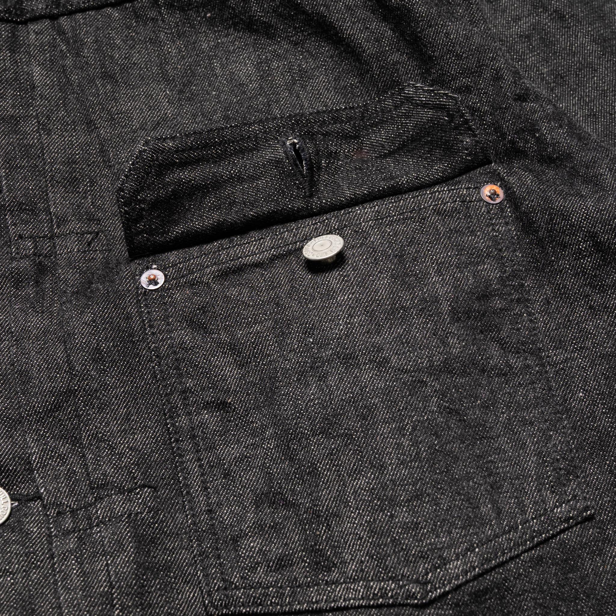 2107BK Type 1 Black Denim Jacket