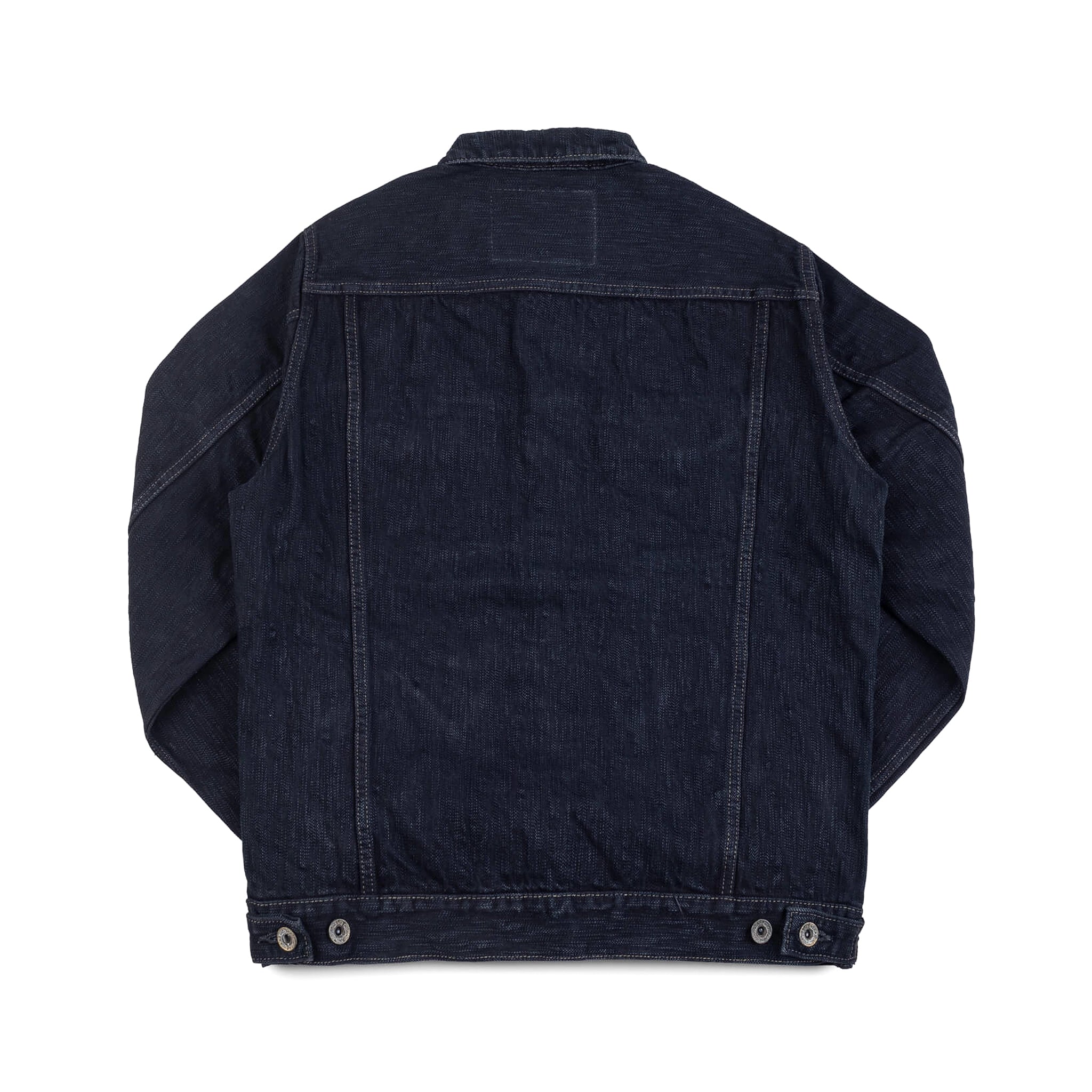 IH-526J-SLBod 16oz Slubby Selvedge Denim Type III Jacket - Indigo Overdyed Black