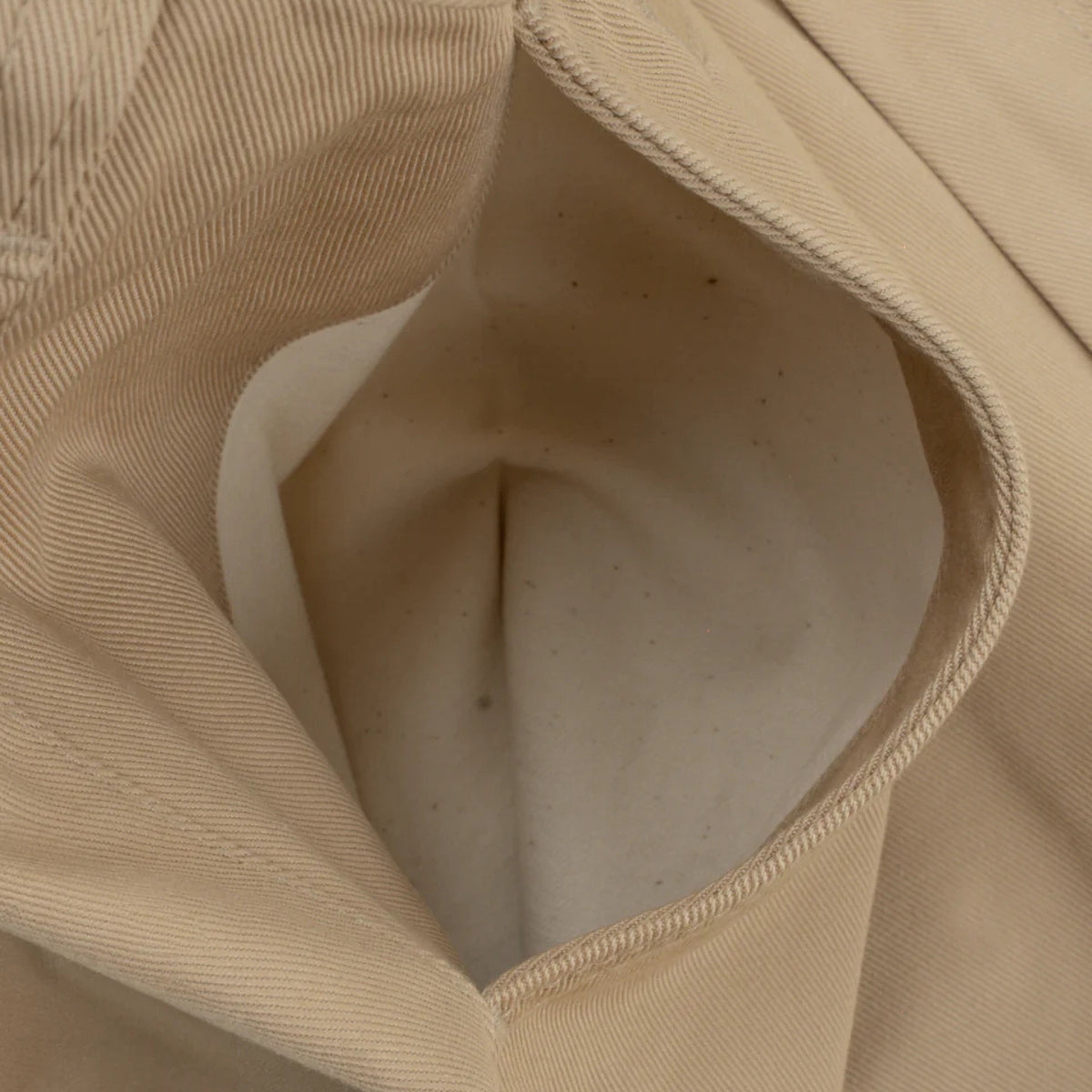 IH-727-KHA 9oz Mercerised Selvedge Cotton Medium/High Rise Tapered Chinos - Khaki