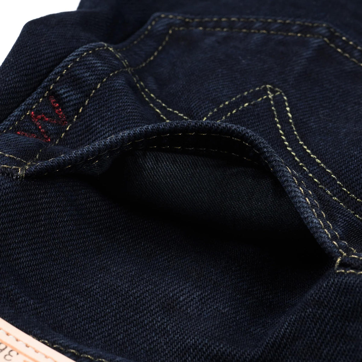 IH-888S-21od 21oz Selvedge Denim Medium/High Rise Tapered Cut Jeans - Indigo Overdyed Black