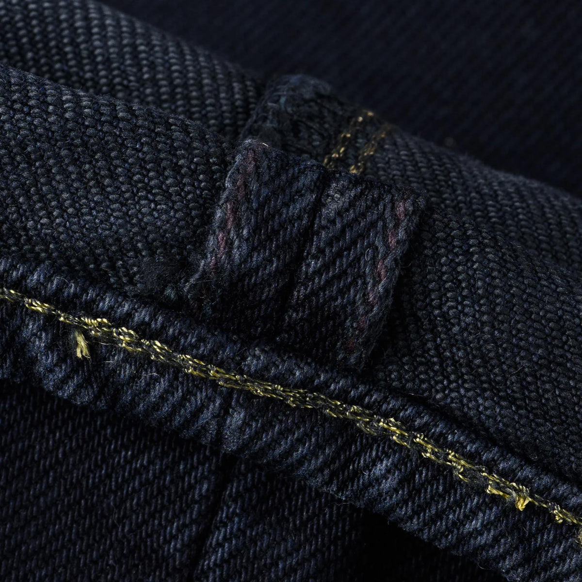 IH-888S-21od 21oz Selvedge Denim Medium/High Rise Tapered Cut Jeans - Indigo Overdyed Black