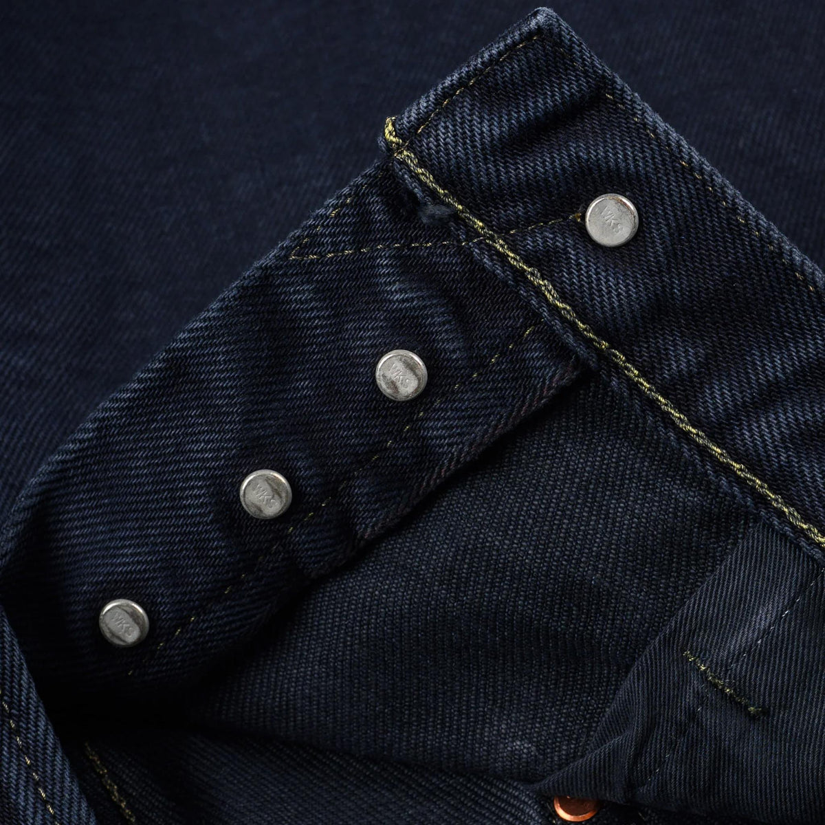 IH-888S-21od 21oz Selvedge Denim Medium/High Rise Tapered Cut Jeans - Indigo Overdyed Black