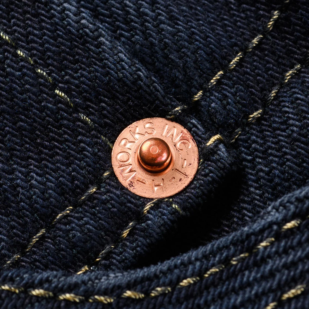 IH-888S-21od 21oz Selvedge Denim Medium/High Rise Tapered Cut Jeans - Indigo Overdyed Black