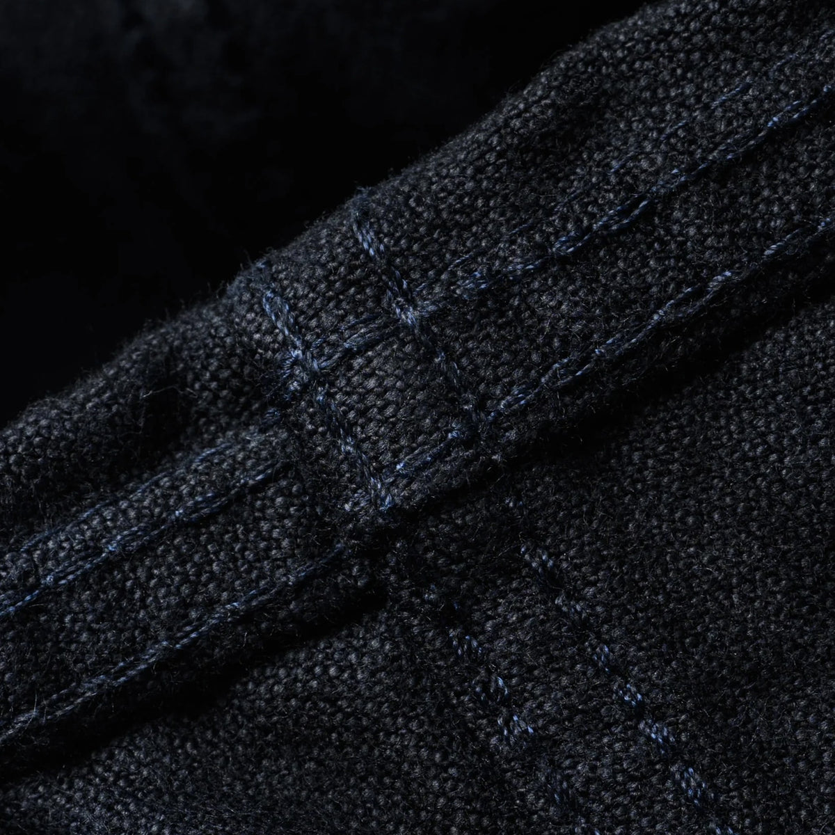 IHJ-123-OD 14oz Broken Twill Selvedge Denim Work Jacket - Indigo Overdyed Black